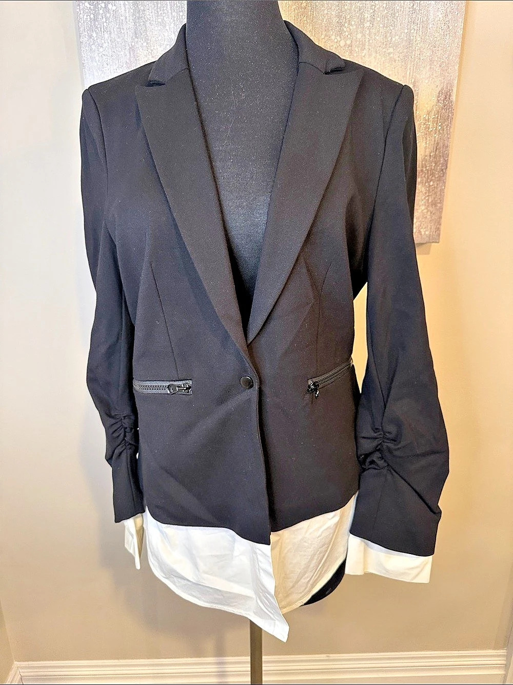 Central Park West Blazer with faux white shirt size medium